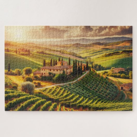 トスカーナ地方 – 息をのむような景色 ジグソーパズル (横)