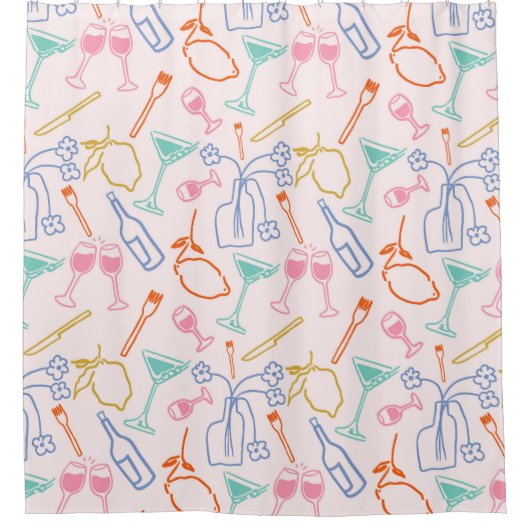 トスカーナ夕べ シャワーカーテン (正面)