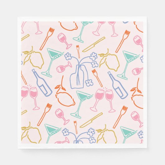 トスカーナ夕べ スタンダードランチョンナプキン (正面)