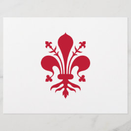 トスカーナ州フィレンツェ国旗を持つレターヘッド レターヘッド