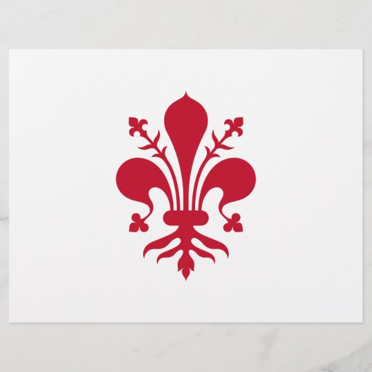 トスカーナ州フィレンツェ国旗を持つレターヘッド レターヘッド (正面)