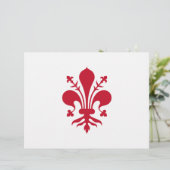 トスカーナ州フィレンツェ国旗を持つレターヘッド レターヘッド (スタンド正面)