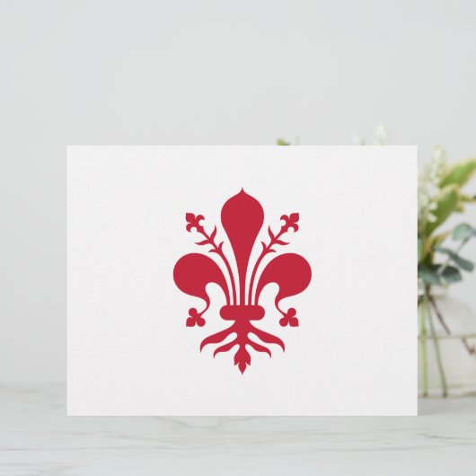 トスカーナ州フィレンツェ国旗を持つレターヘッド レターヘッド (スタンド正面)