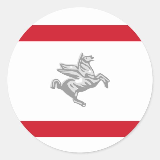 トスカーナ州,イタリア国旗 ラウンドシール (正面)