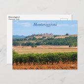 トスカーナ州、イタリア モンテリッジョーニの町並み ポストカード (正面/裏面)