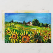 トスカーナ文房具のひまわりと田舎 便箋 (正面/裏面)