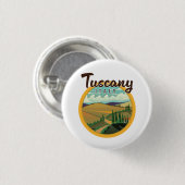 トスカーナ旅行のロゴ 缶バッジ (正面&裏面)