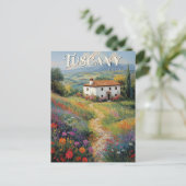 トスカーナ旅行はがき – ヴィンテージイタリアのシーン ポストカード (スタンド正面)