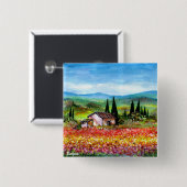 トスカーナ春 缶バッジ (正面&裏面)