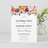 トスカーナ植物性モダンフローラ結婚ズ 招待状 (スタンド正面)