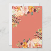 トスカーナ植物性モダンフローラ結婚ズ 招待状 (裏面)