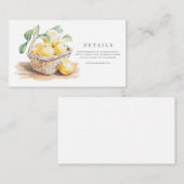 トスカーナ水イタリアン色結婚の詳細 エンクロージャーカード (正面/裏面)