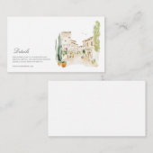 トスカーナ水イタリアン色結婚の詳細 エンクロージャーカード (正面/裏面)