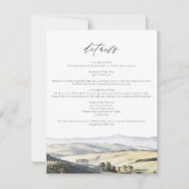 トスカーナ水彩スカイライントラベル詳細カード 招待状 (正面)