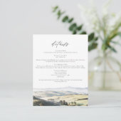 トスカーナ水彩スカイライントラベル詳細カード 招待状 (スタンド正面)