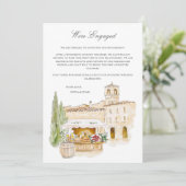 トスカーナ水彩婚約告知カード 案内状 (スタンド正面)