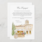 トスカーナ水彩婚約告知カード 案内状 (正面/裏面)