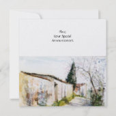 トスカーナ氷の田舎 招待状 (裏面)