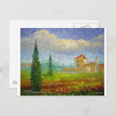 トスカーナ油彩画 ポストカード (正面/裏面)