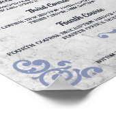 トスカーナ素朴ウエスタンシェフケータリングディナーメニュー ポスター (角)