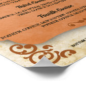 トスカーナ素朴ウエスタンシェフケータリングディナーメニューPo ポスター (角)