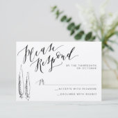 トスカーナ素朴書簡返書カード 出欠カード (スタンド正面)