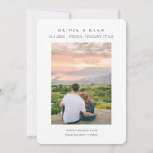 トスカーナ結婚のピエンザイタリア日付を保存 招待状 (裏面)