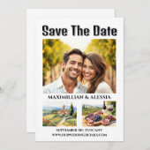 トスカーナ結婚の目的地の水彩写真シック セーブザデート (正面/裏面)