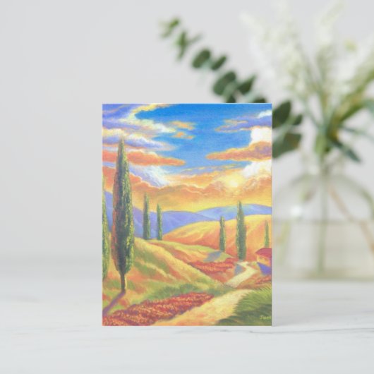 トスカーナ絵画の風景 – 数々の ポストカード (スタンド正面)