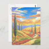 トスカーナ絵画の風景 – 数々の ポストカード (正面/裏面)