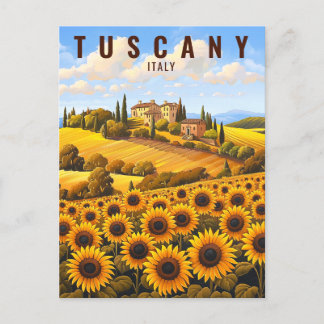 トスカーナ絵画ヒマワリの |イタリア旅行アート ポストカード
