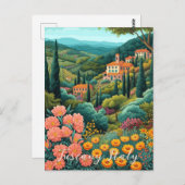 トスカーナ絵画景観 |イタリア旅行 |アート ポストカード (正面/裏面)