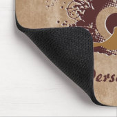 トスカーナ茶色の愛鳥の名前 マウスパッド (コーナー)