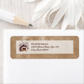 トスカーナ茶色の愛鳥の名前 ラベル (インサイチュ)