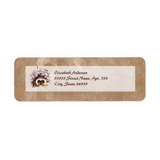 トスカーナ茶色の愛鳥の名前 ラベル (正面)