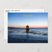 トスカーナ葉書、オルベテロの美しい夕日 ポストカード (正面/裏面)