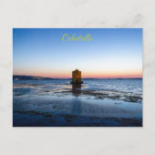 トスカーナ葉書、オルベテロの美しい夕日 ポストカード (正面)