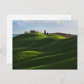 トスカーナ転が州アッシアーノの近くの丘 ポストカード (正面/裏面)