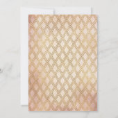 トスカーナ金ゴールド格子とオリーブ結婚枝 招待状 (裏面)