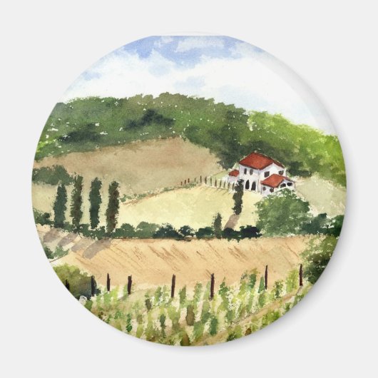 トスカーナ風景磁石 マグネット (正面)