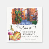 トスカーナ イタリア | イタリア料理 | リハーサルディナー スタンダードカクテルナプキン (正面)