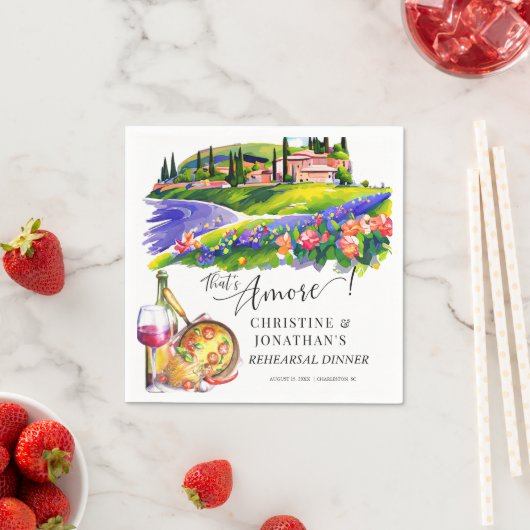 トスカーナ イタリア | イタリア料理 | リハーサルディナー スタンダードカクテルナプキン (インサイチュ)