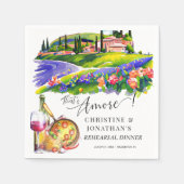 トスカーナ イタリア | イタリア料理 | リハーサルディナー スタンダードカクテルナプキン (正面)