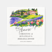 トスカーナ イタリア | イタリア料理 | リハーサルディナー スタンダードカクテルナプキン (正面)