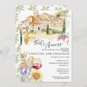 トスカーナ イタリア | イタリア料理 | リハーサル ディナー 招待状 (正面/裏面)