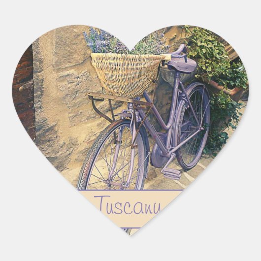 トスカーナ。イタリア。コルトナ。自転車。 ハートシール (正面)