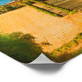 トスカーナ，イタリア・ヴィンテージ旅行ポスター ポスター (角)