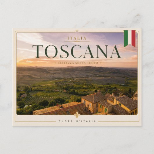 トスカーナ - イタリア (永遠の美しさ) ポストカード (正面)