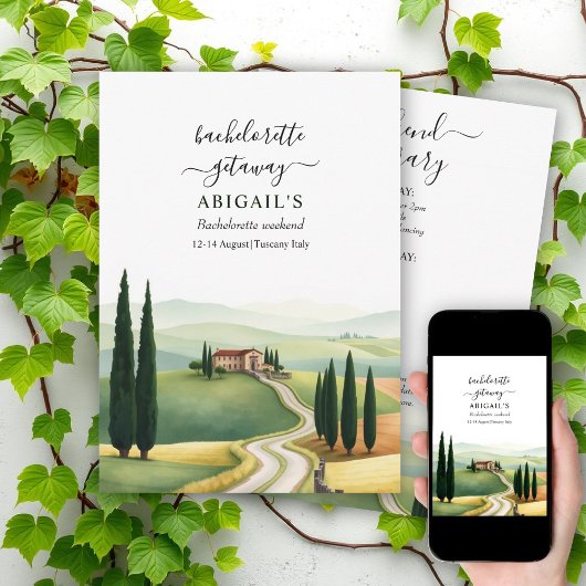 トスカーナ イタリア 目的地 バチェロレッテ ウィークエンド 招待状