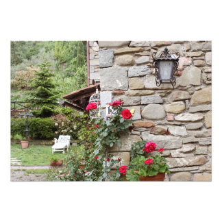 トスカーナ。イタリア。農イタリアン家。 フォトプリント           